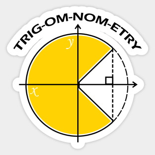 Pac-man Trigonometry Sticker